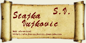 Stajka Vujković vizit kartica